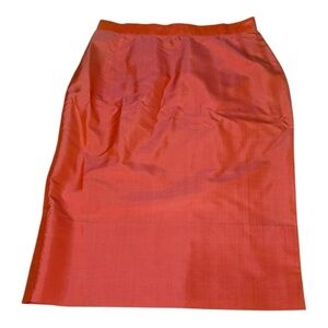 Vintage 90s Jolie Femme Silk Barbiecore Power Pink Pencil Midi Skirt Women’s S